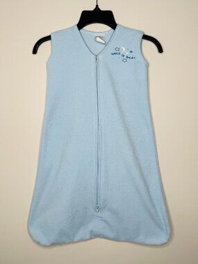 Halo Sleep Sack Swaddle Blanket M Blue Fleece 6-12 Month 16-24 lbs